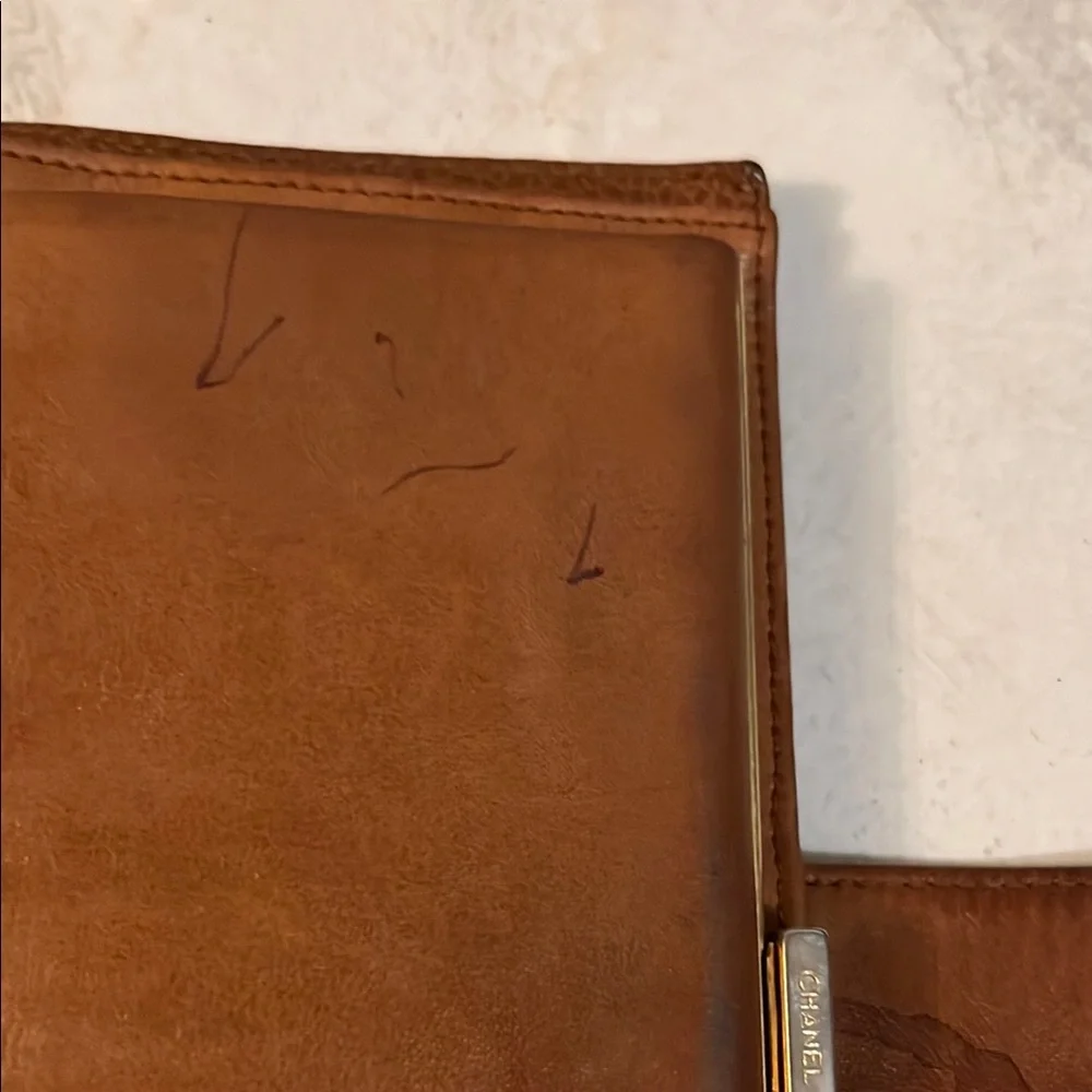 CHANEL Brown Leather Wallet